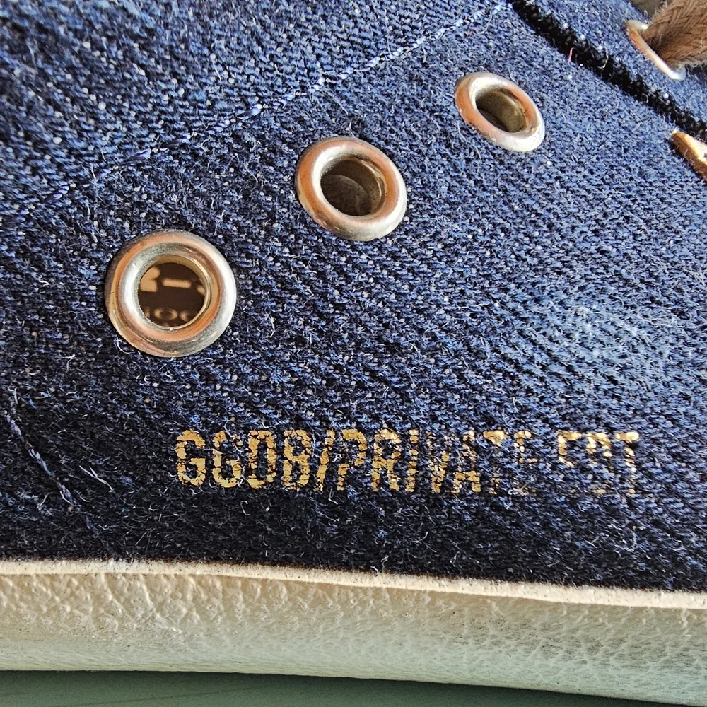 Golden Goose Navy and Gold Sneakers E - Picture 15 of 15